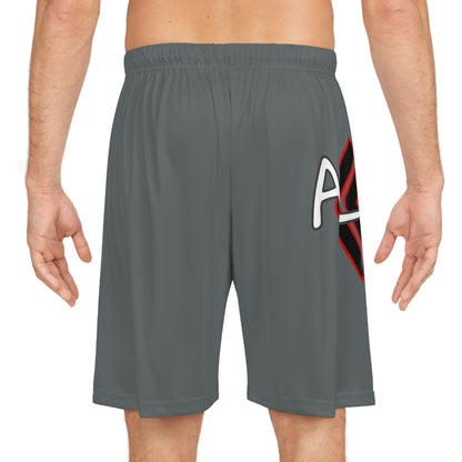 Basketball Shorts (Red/Grey)