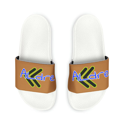 Men's Neon & Blue ALdre Slide Sandals (Tan)