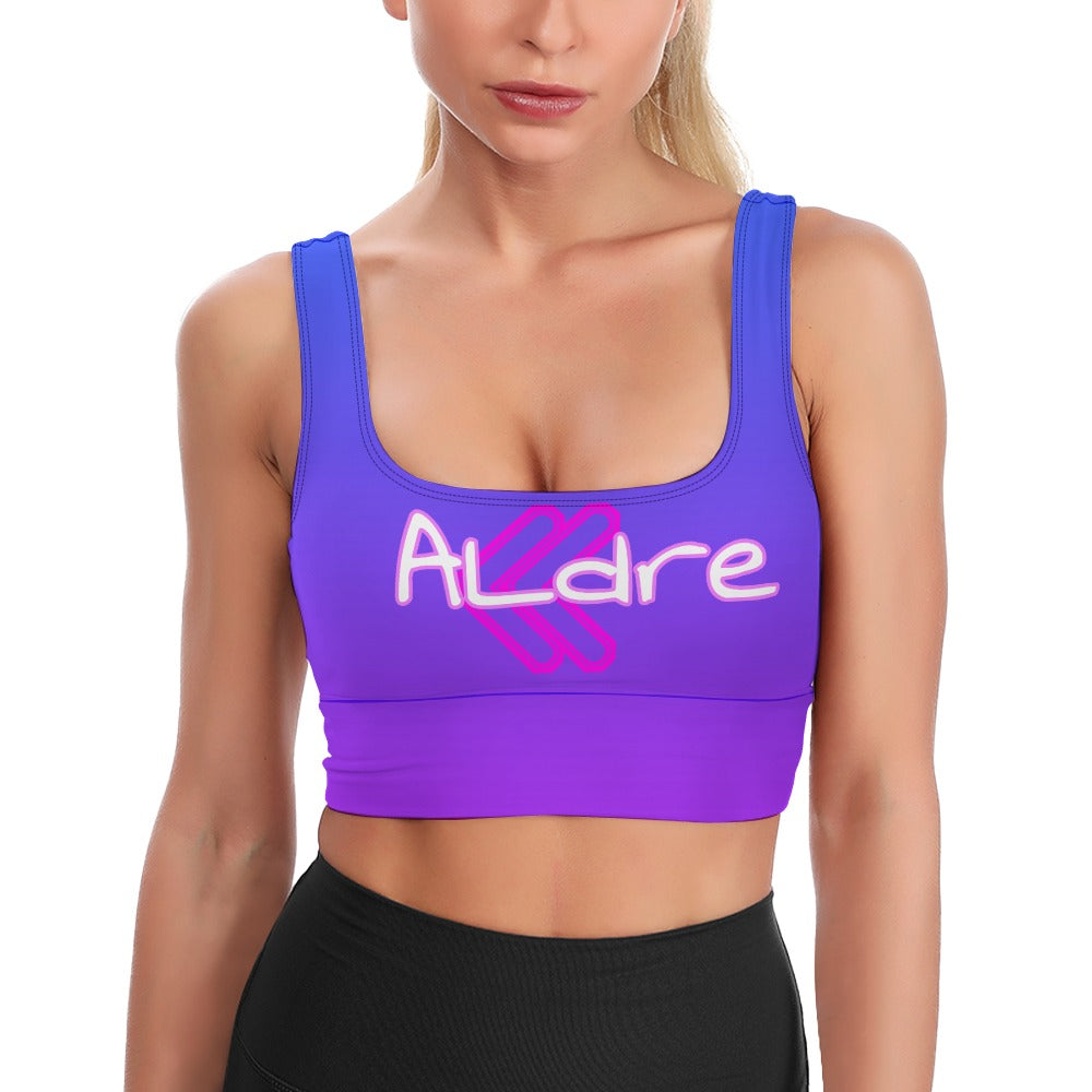 Short Gradient Blue /Pink Comfortable Yoga Vest