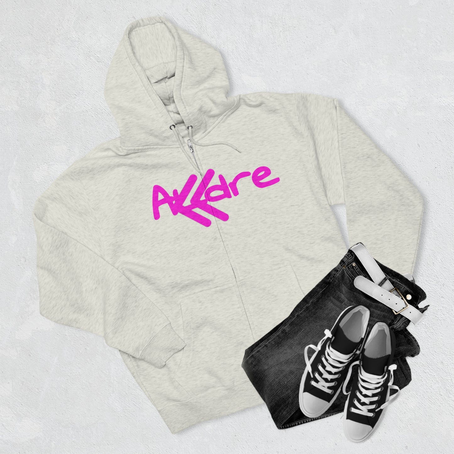 Unisex Pink ALdre Full Zip Hoodie