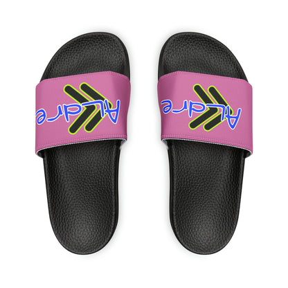 Men's Neon & Blue ALdre Slide Sandals (Pink)