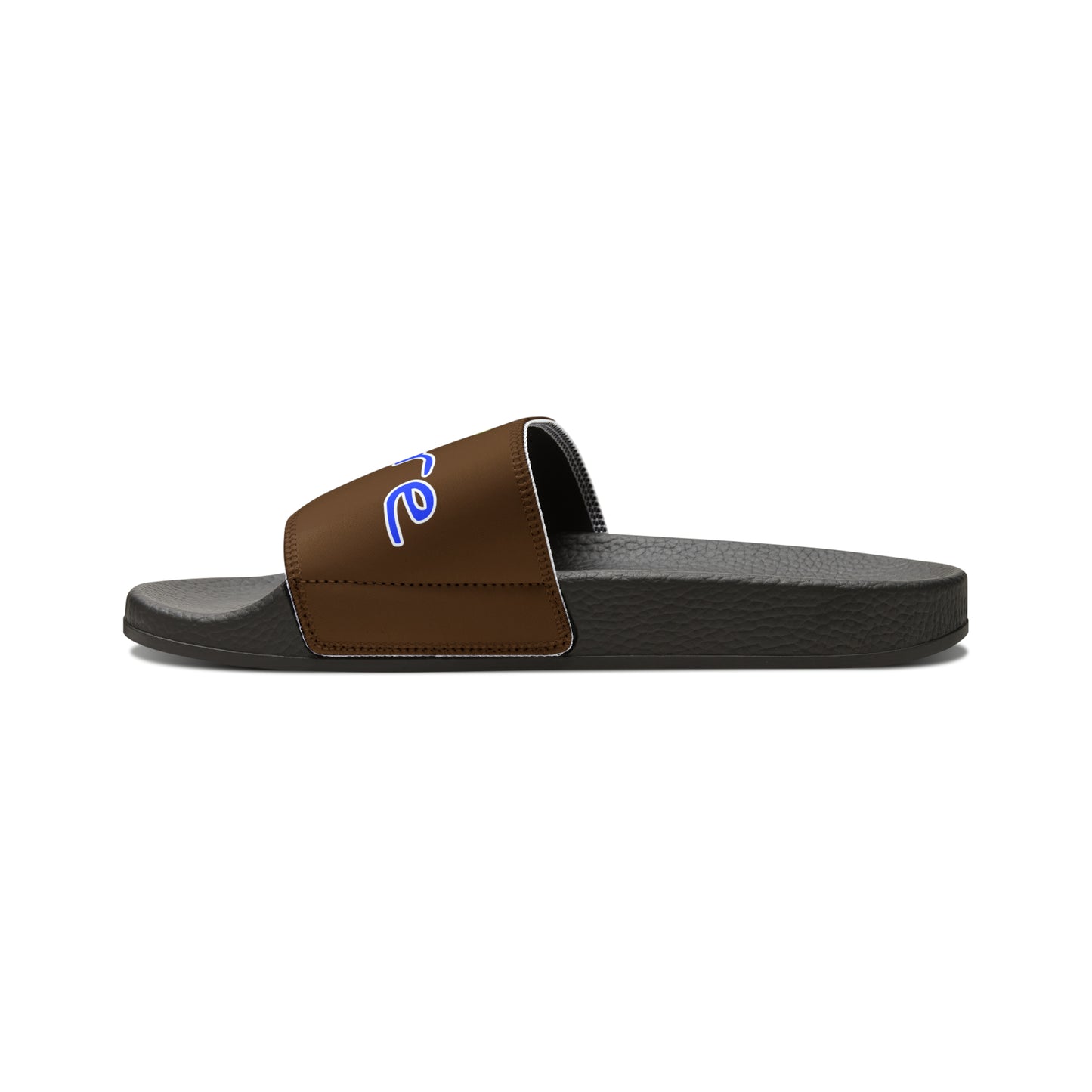 Men's Neon & Blue ALdre Slide Sandals (Brown)