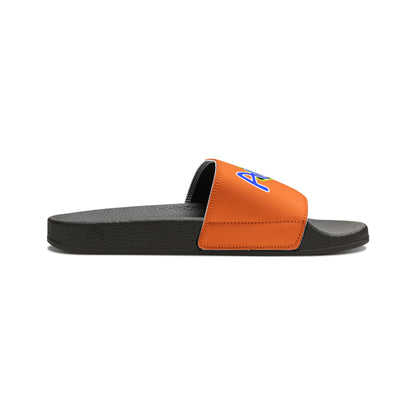 Men's Neon & Blue ALdre Slide Sandals (Light Orange)