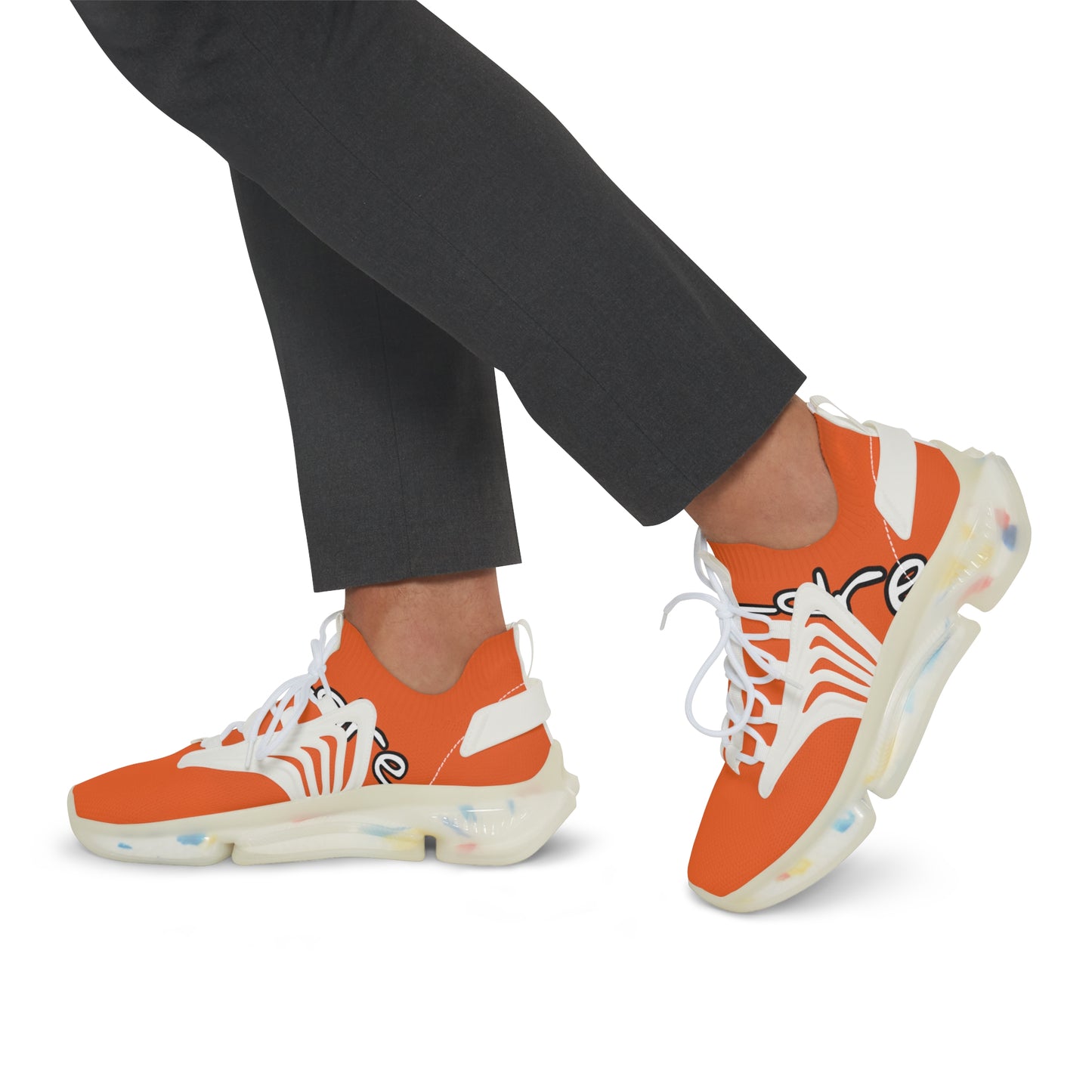 Men's Mesh Sneakers (Dark Orange)