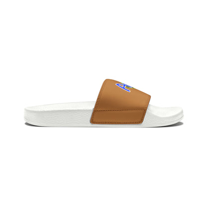 Men's Neon & Blue ALdre Slide Sandals (Tan)