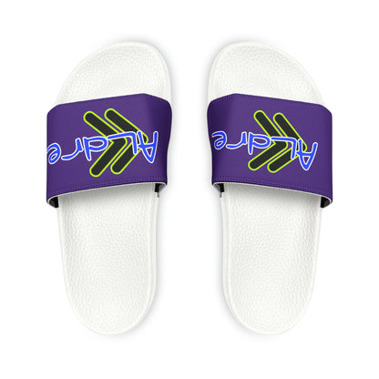 Men's Neon & Blue ALdre Slide Sandals (Purple)