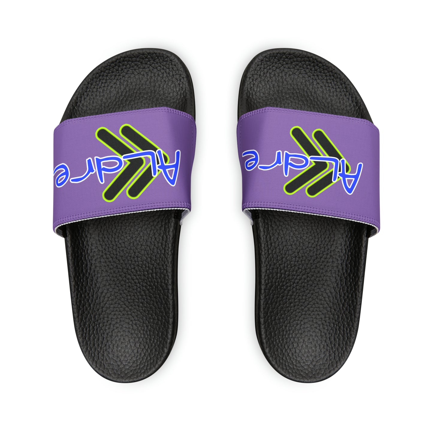 Men's Neon & Blue ALdre Slide Sandals (Lavender)