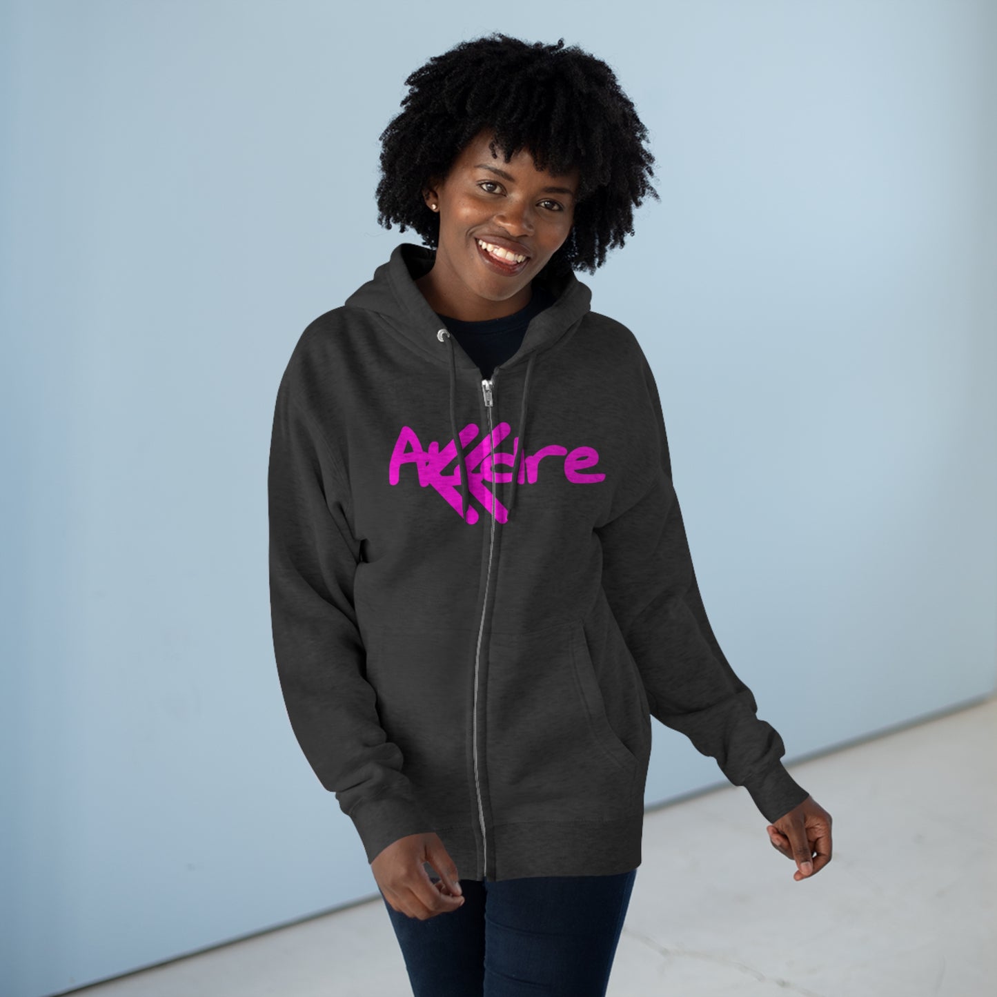 Unisex Pink ALdre Full Zip Hoodie