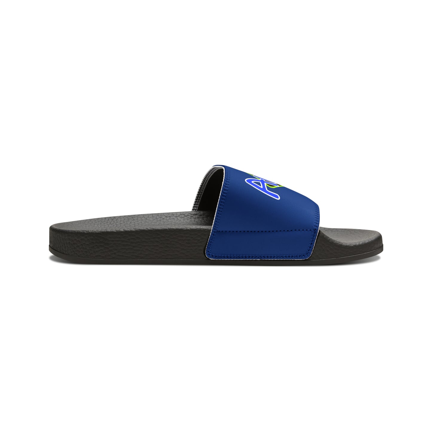 Men's Neon & Blue ALdre Slide Sandals (Blue)
