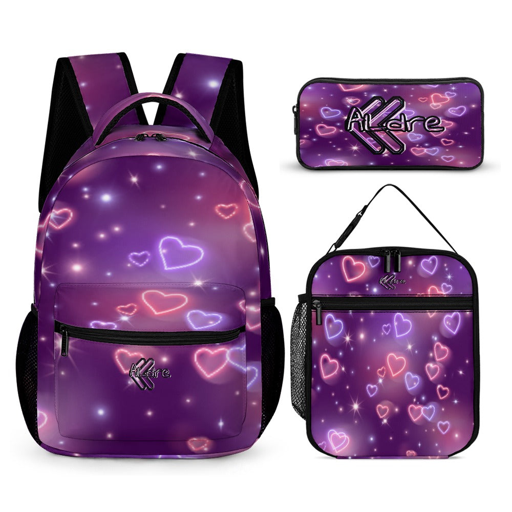 Three piece backpack set