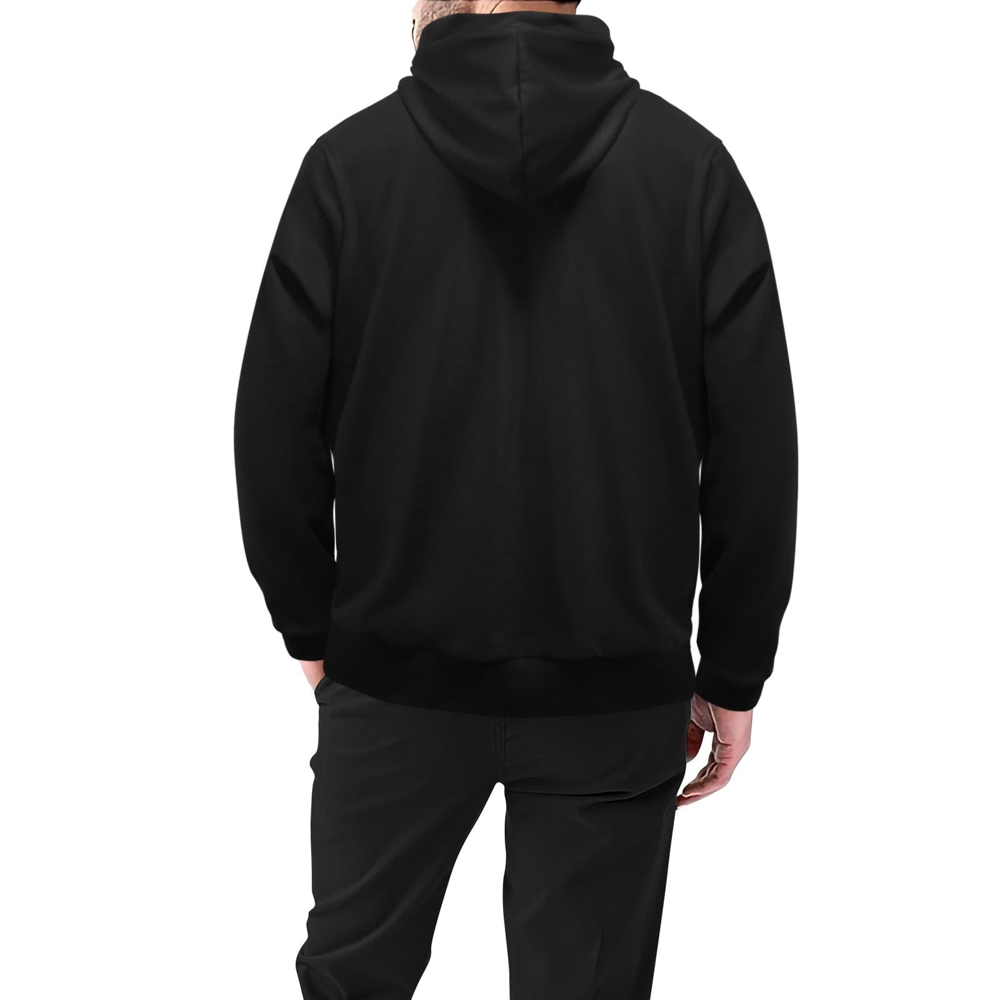 Simple High Neck Pullover Hoodie for Men  H24