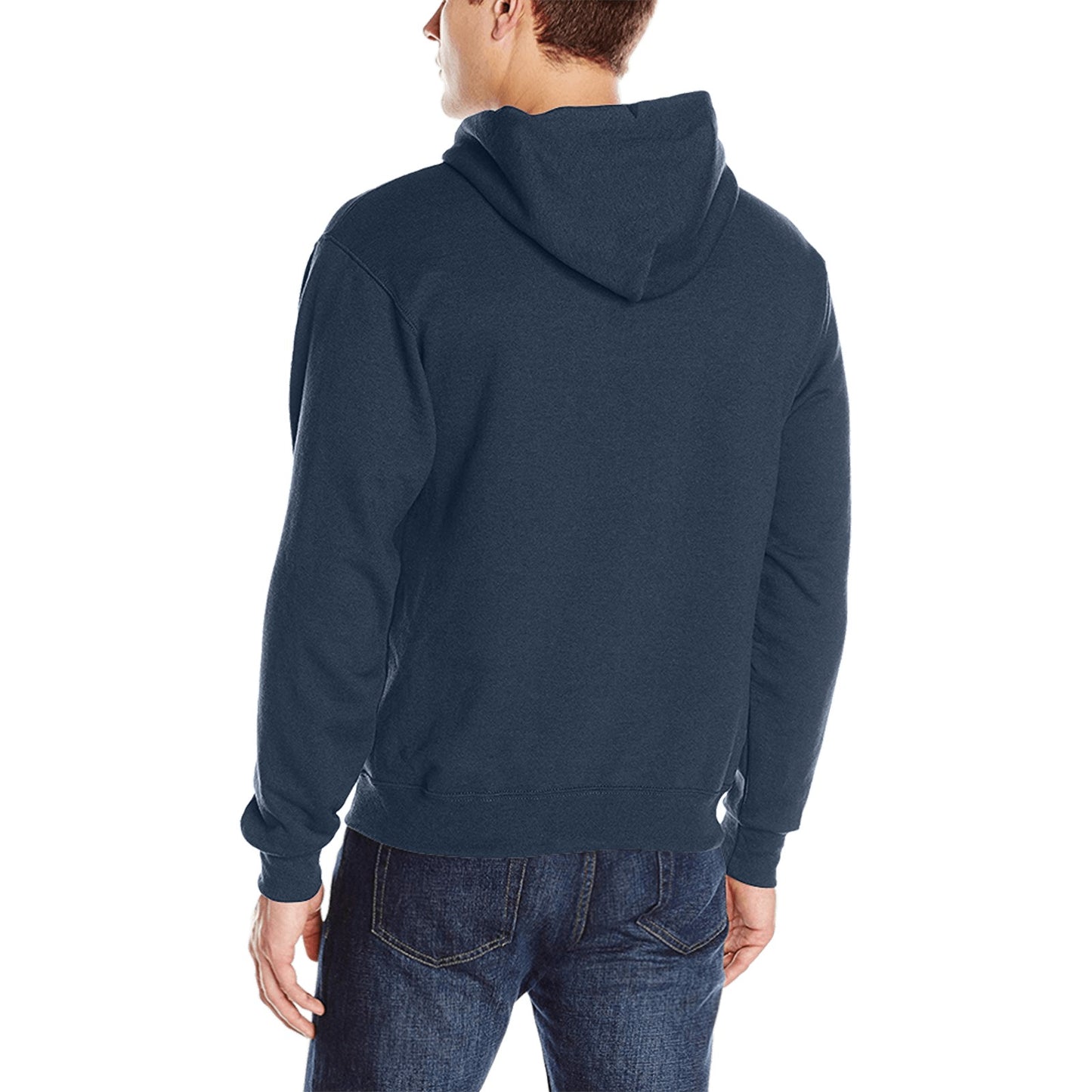 100% Cotton Navy Classic Hooded Sweatshirt 2024 New