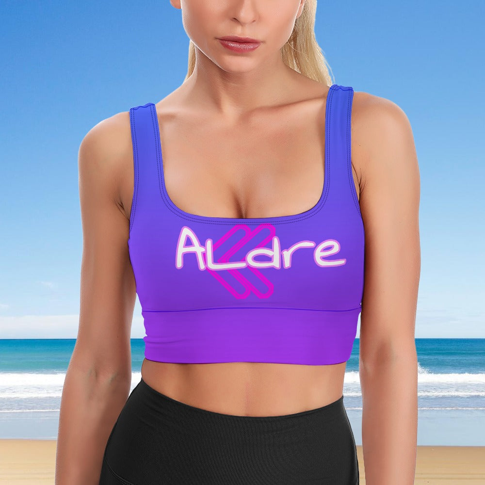 Short Gradient Blue /Pink Comfortable Yoga Vest