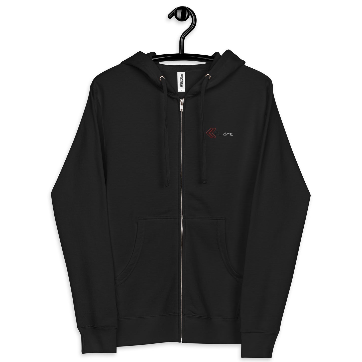 Embroidered Fleece Zip Up Hoodie