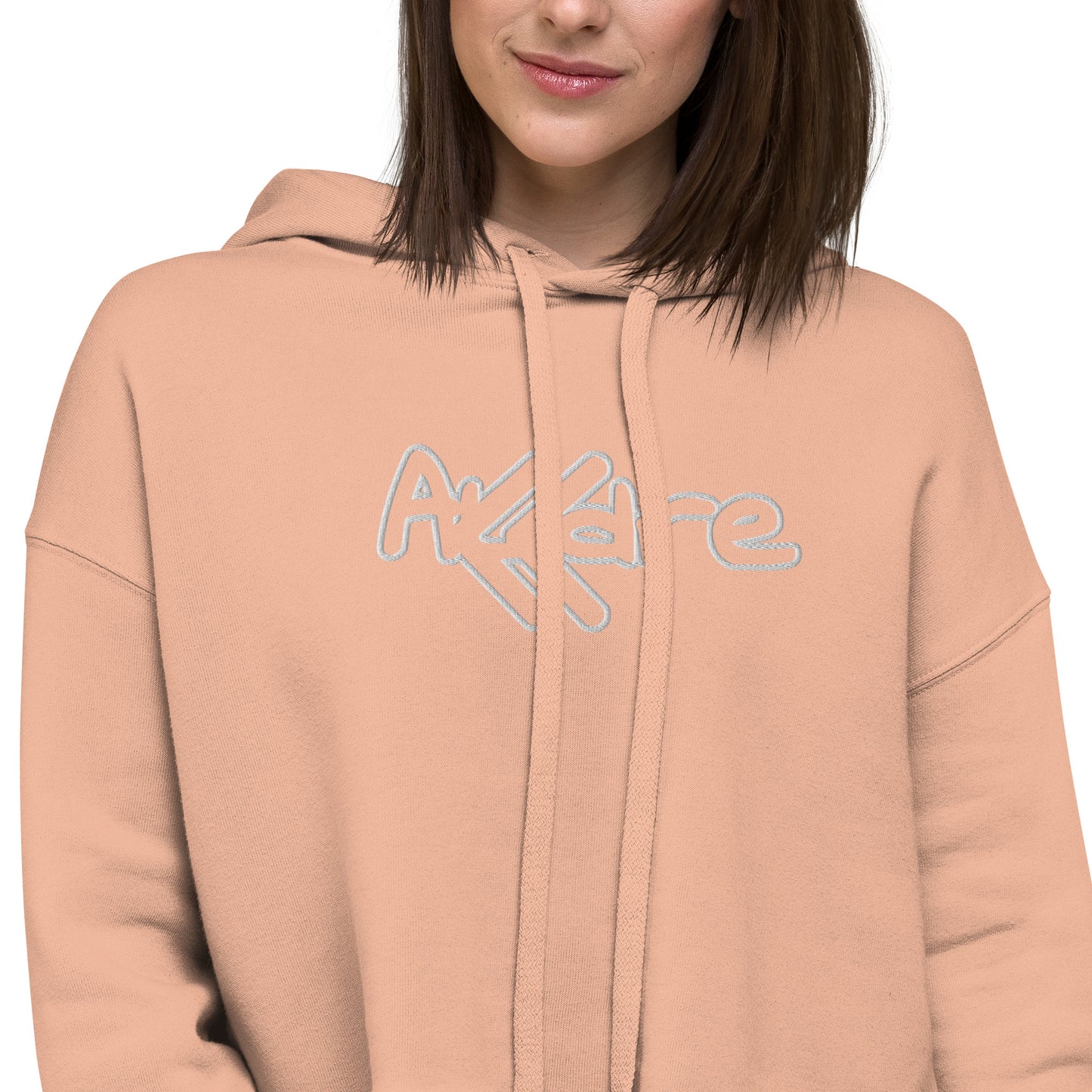 Crop Embroidered Hoodie